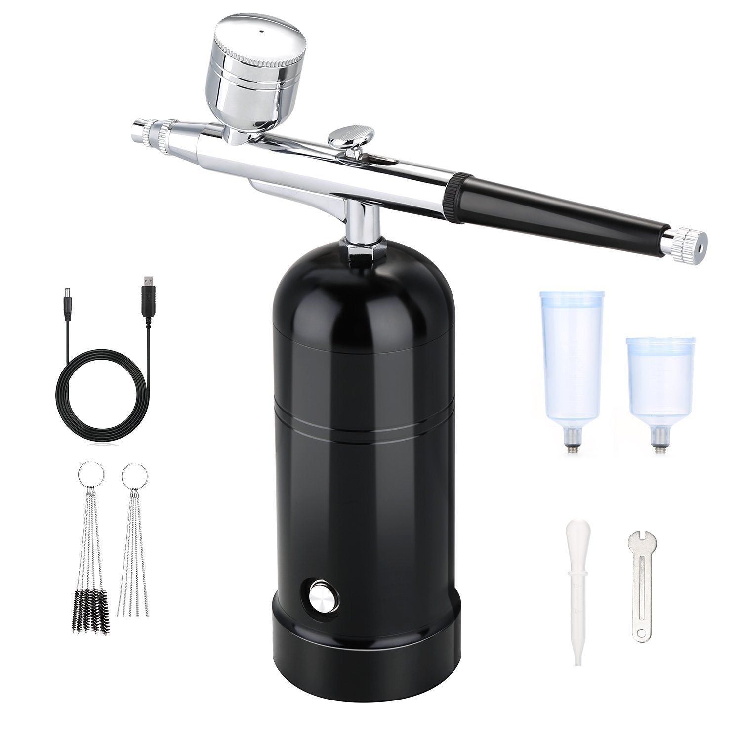 AGPtEK Airbrush Kit Mini Air Compressor Beauty & Personal Care Black - DailySale