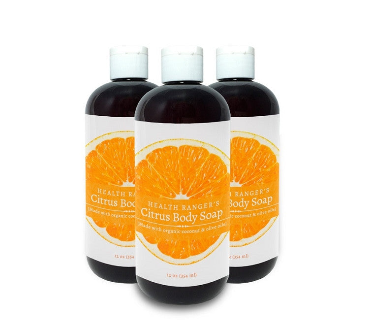 Health Ranger's Citrus Body Soap 12oz (3-Pack)