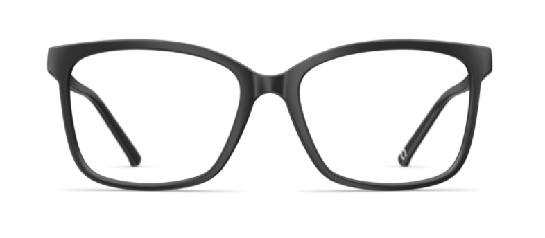 neubau optical eyewear prescription glasses unisex ladies women women male square shape T013 9000 matte black
