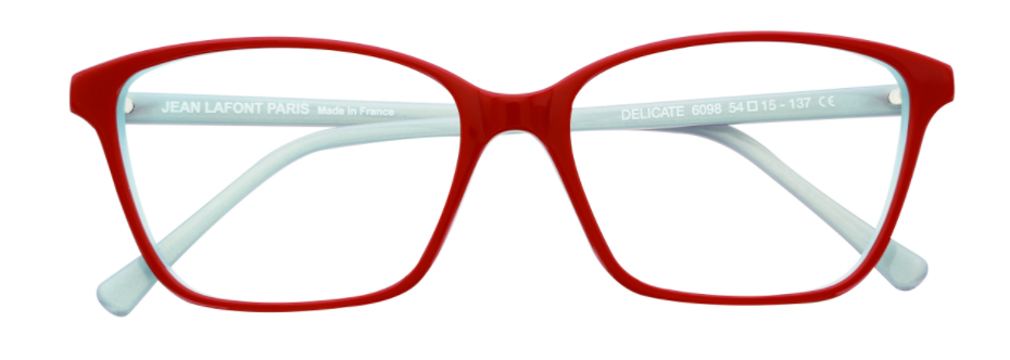lafont delicate handmade in france plastic acetate women ladies female basic traditional classic elegant 6098 bright red front