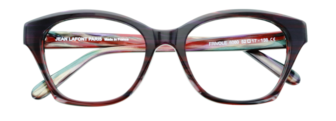 lafont frivole optical eyewear glasses made in france quality acetate plastic cat eye square shape sexy bold fun chic burgundy deep blood red 6080 front women ladies female front