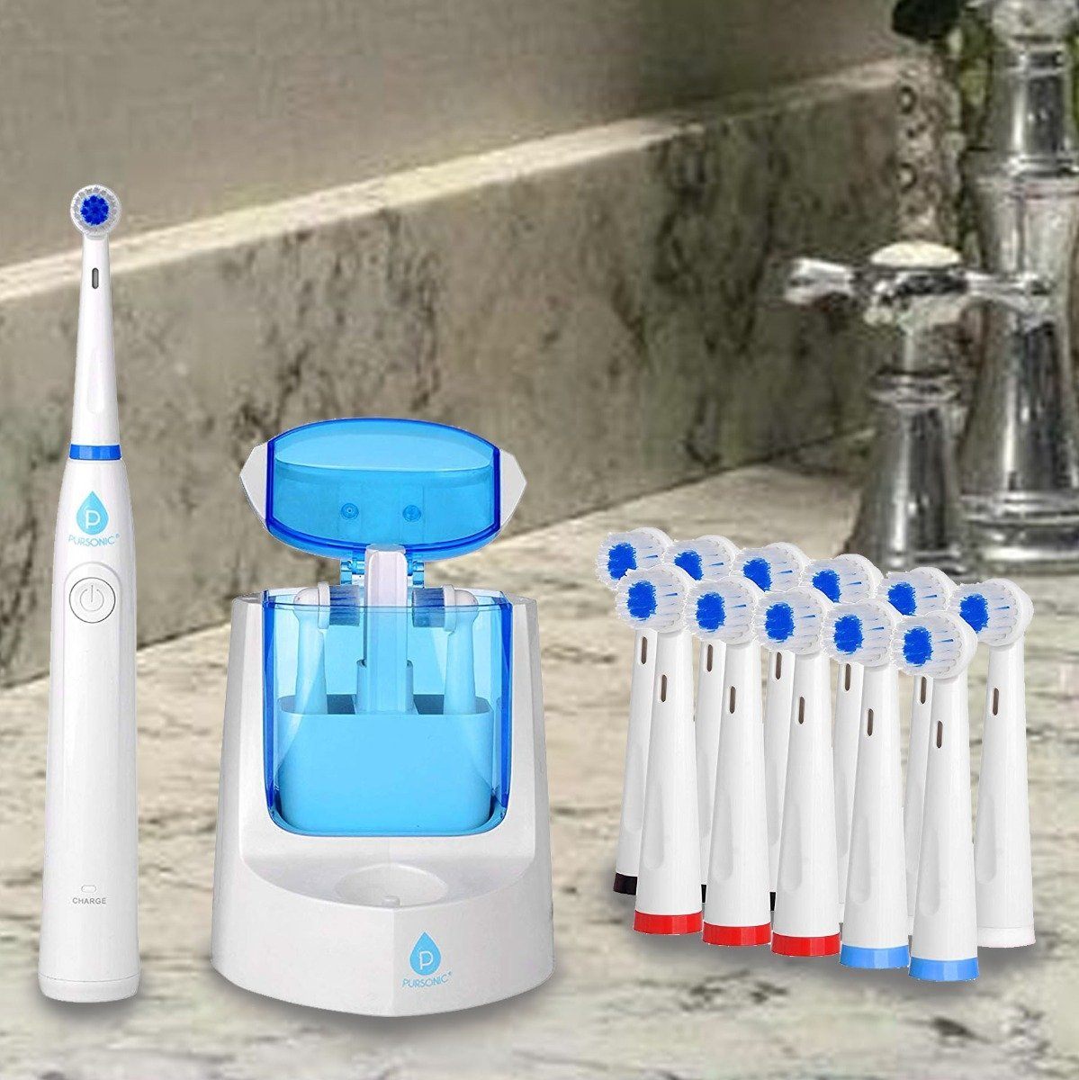 Pursonic RET200 Electric Toothbrush - 12 Brush Heads included