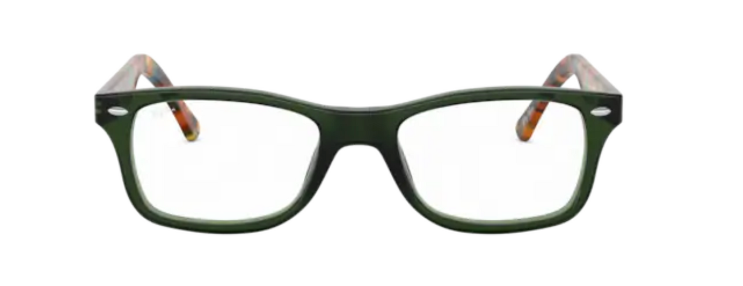 ray ban 5228 optical prescription eyewear glasses plastic acetate classic traditional trendy fashionable bold youthful unisex men women brown green opal brown