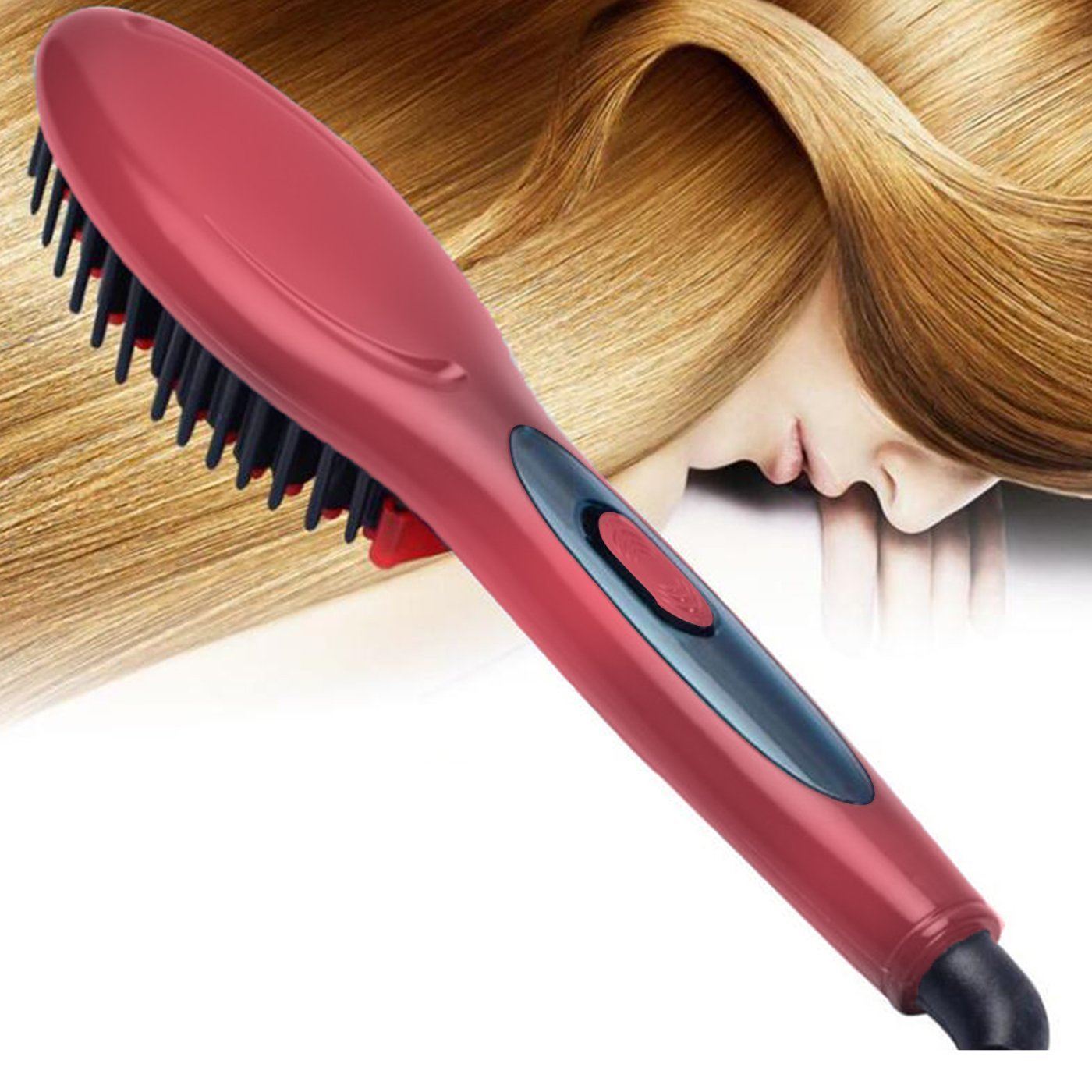 Hair Straightener Comb Brush