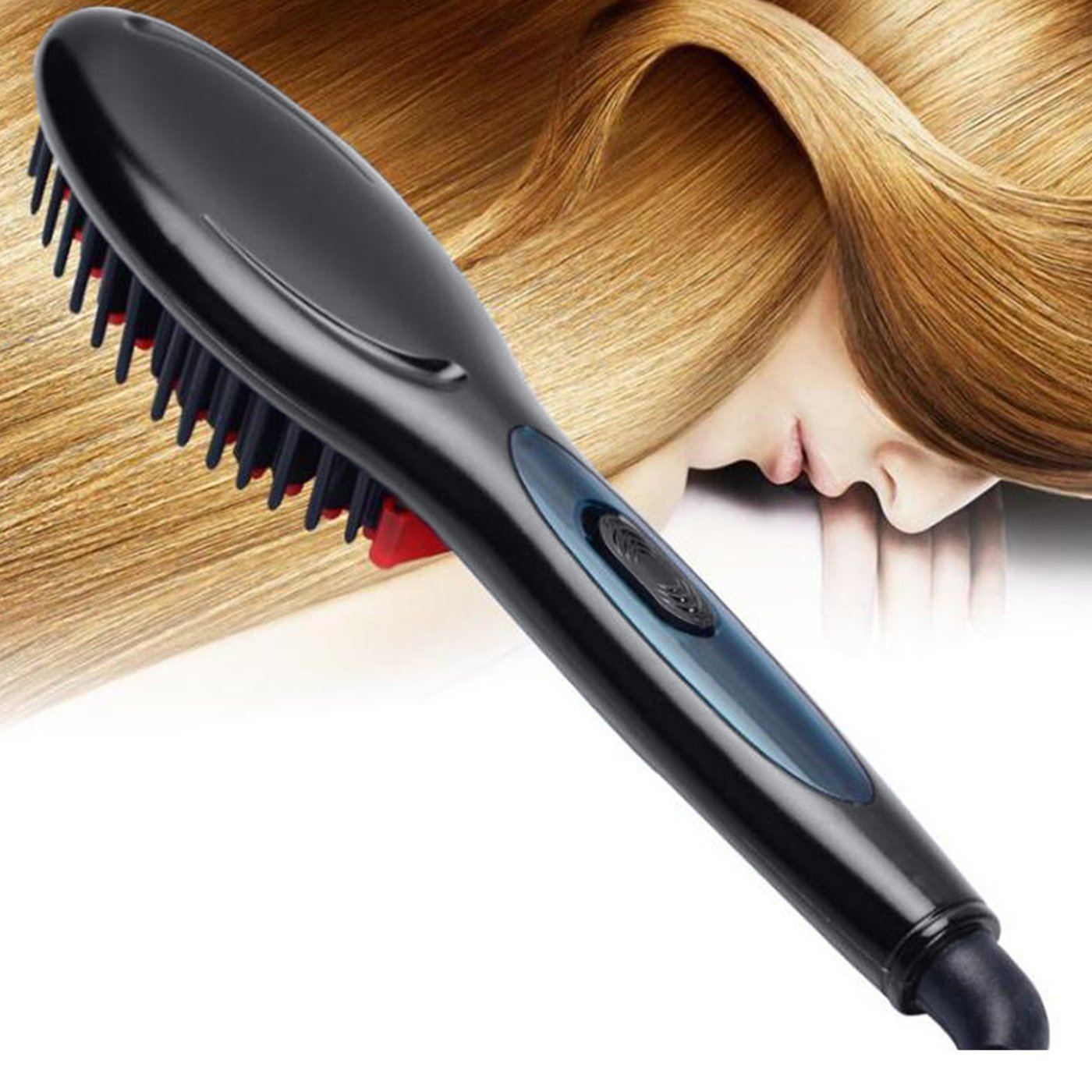 Hair Straightener Comb Brush