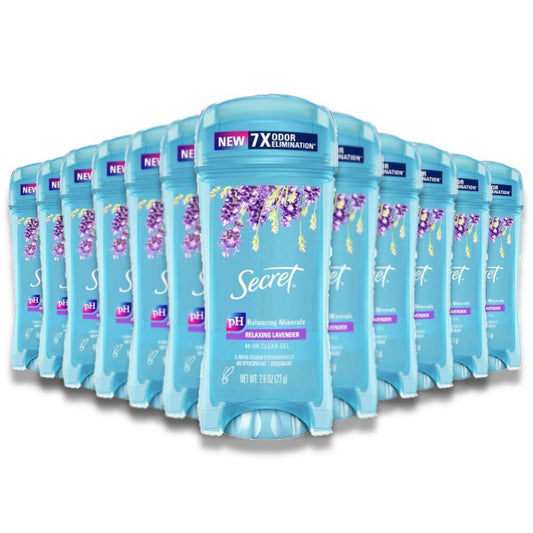 Secret Clear Gel Lavender Antiperspirant & Deodorant 2.6 Oz - 12 Pack
