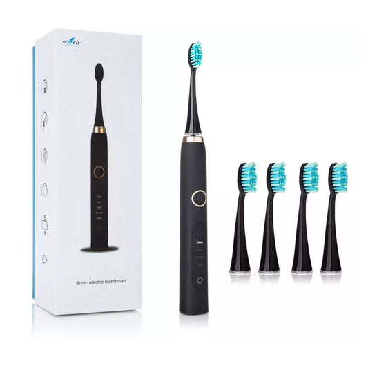 USB Electric Toothbrush with 4 Replacement Heads