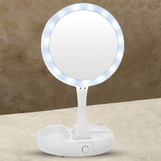 Vivitar Fold Away LED Double Sided Vanity Mirror
